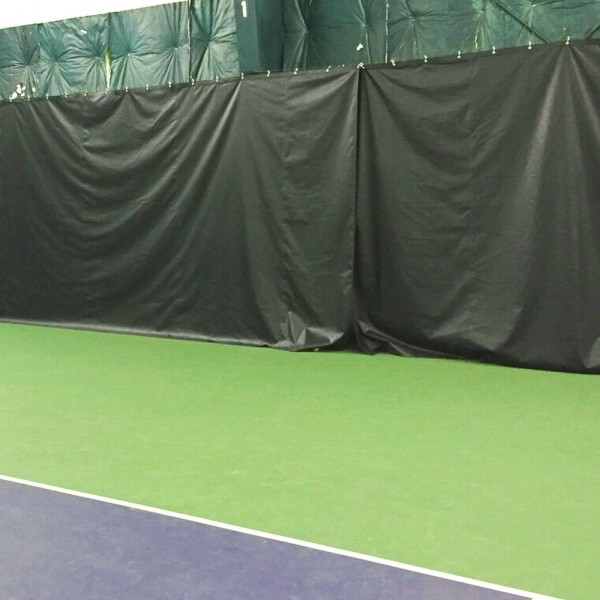 Sports & Recreational Backdrop Curtain 12' H x 125' L (1500 Sq ft.) - Full Height Door Cut-Out