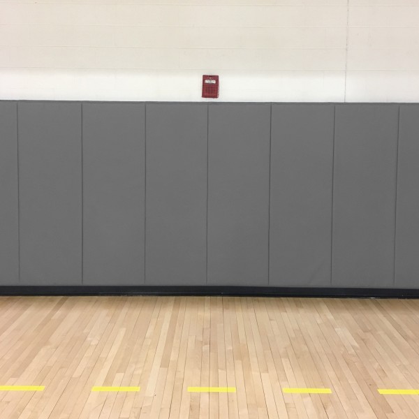 EnviroSafe Gymnasium Wall Padding 2' x 5' x 1.375" Extra-Firm Indoor Wall Pad (Gray)