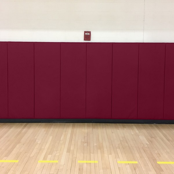 EnviroSafe Gymnasium Wall Padding 2' x 5' x 1.375" Extra-Firm Indoor Wall Pad (Maroon)