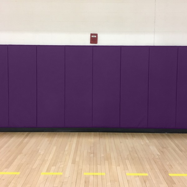 EnviroSafe Gymnasium Wall Padding 2' x 5' x 1.375" Extra-Firm Indoor Wall Pad (Purple)