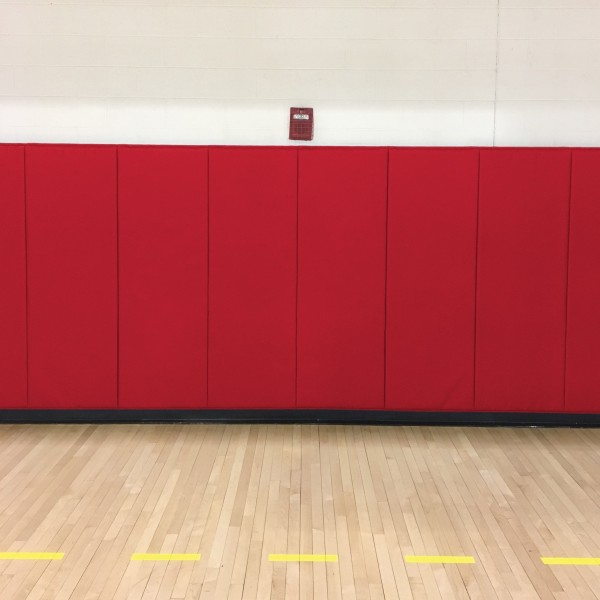 EnviroSafe Gymnasium Wall Padding 2' x 5' x 1.375" Extra-Firm Indoor Wall Pad (Red)