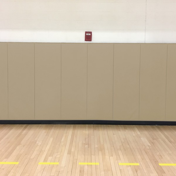 EnviroSafe Gymnasium Wall Padding 2' x 6' x 1.375" Extra-Firm Indoor Wall Pad (Tan)