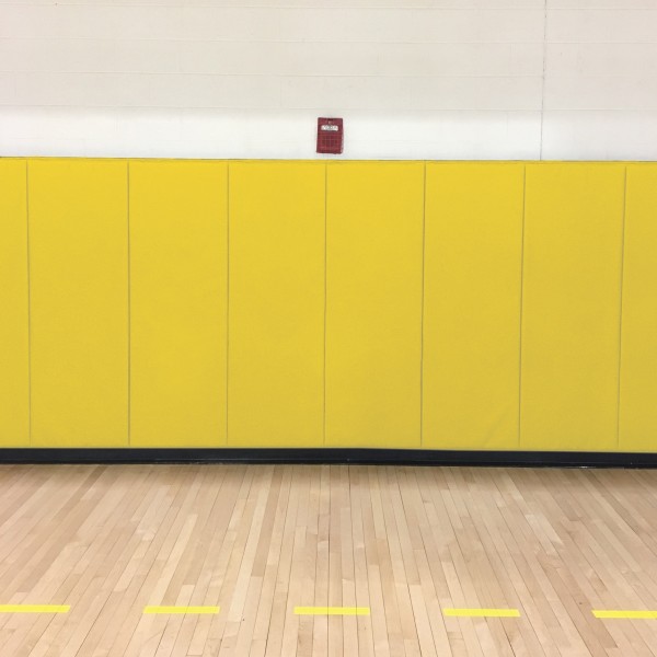 EnviroSafe Gymnasium Wall Padding 2' x 6' x 1.375" Extra-Firm Indoor Wall Pad (Yellow)