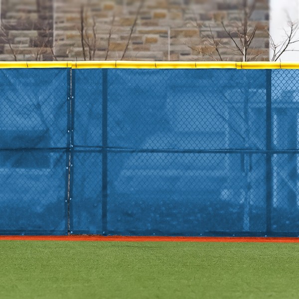 FenceMate 6' High Classic Mesh Baseball Windscreen (Vinyl Coated Polyester) (6' High 30' Long) (Carolina Blue)