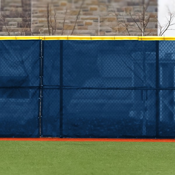 FenceMate 9' High ArmorMesh Premium Baseball Windscreen (ArmorMesh Vinyl Coated Polyester) (9' High 5' Long) (Navy Blue)