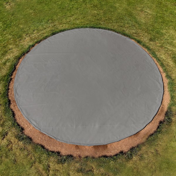 FieldSaver Endurcoat 26' Round Rain Spot Cover with 9 Stakes (18 oz Vinyl)  Gray