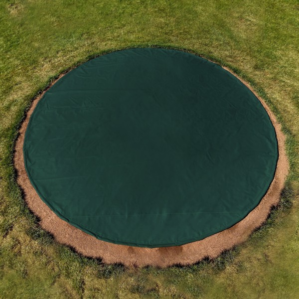 FieldSaver Endurcoat 10' Round Rain Spot Cover with 5 Stakes (18 oz Vinyl)  Maple Green