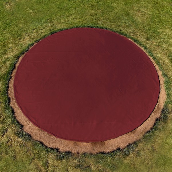 FieldSaver 30' Round Vinyl Spot Cover for Home Plate - Maroon