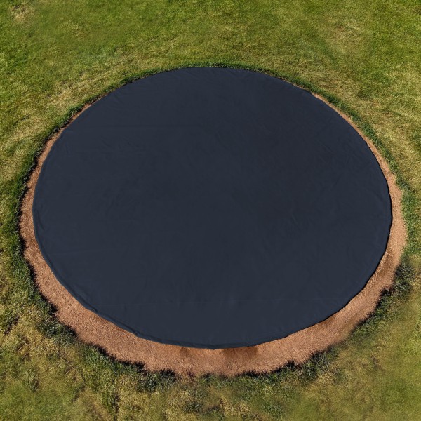 FieldSaver Endurcoat 26' Round Rain Spot Cover with 9 Stakes (18 oz Vinyl)  Navy Blue