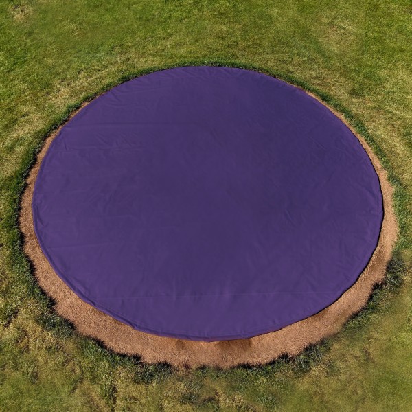 FieldSaver Endurcoat 10' Round Rain Spot Cover with 5 Stakes (18 oz Vinyl)  Purple