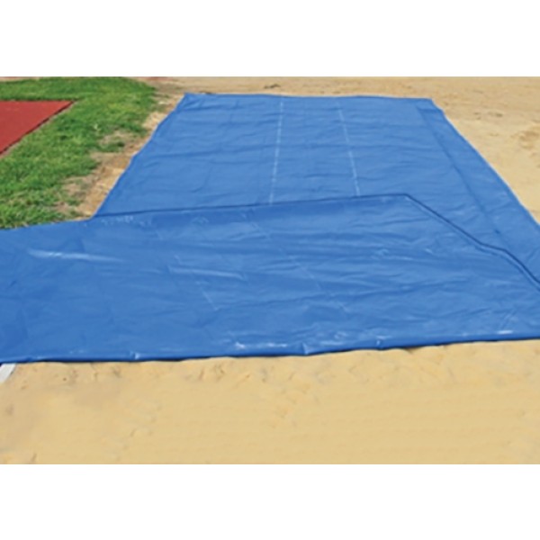 FieldSaver Weighted 18oz Solid Vinyl Long Jump Pit Cover (Sold Per Sq Ft)