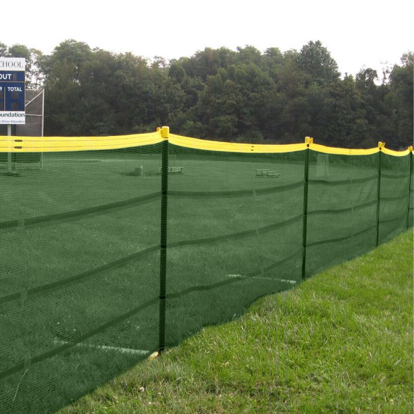 Grand Slam Above Ground 4' H x 150' Long Portable Outfield Fencing Kit (Loop Style, 10' Pole Interval) - Green