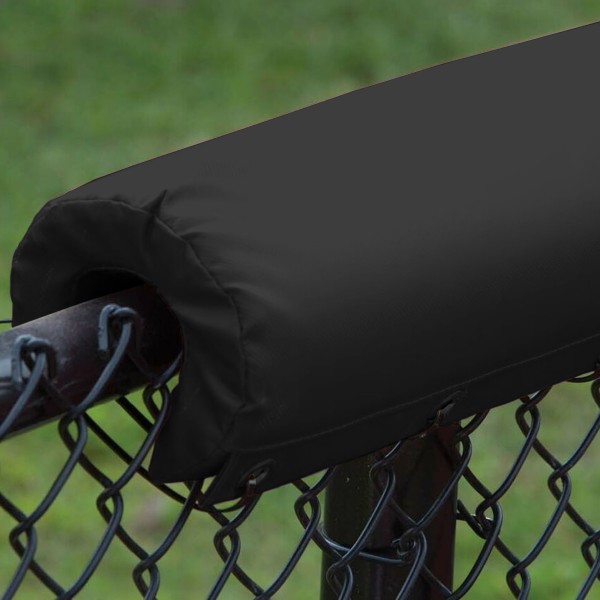 EnviroSafe 2" Thick x 6' Long Premium Baseball Fence Rail Top Padding - Black