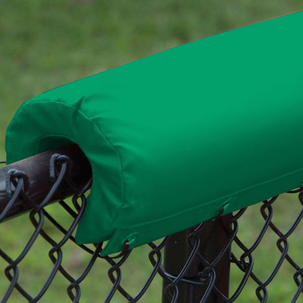 EnviroSafe 1" Thick x 6' Long Premium Baseball Fence Rail Top Padding - Kelly Green