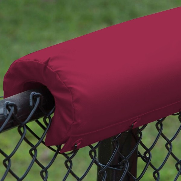 EnviroSafe 2" Thick x 6' Long Premium Baseball Fence Rail Top Padding - Maroon