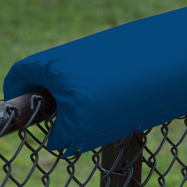 EnviroSafe 1" Thick x 6' Long Premium Baseball Fence Rail Top Padding - Navy Blue