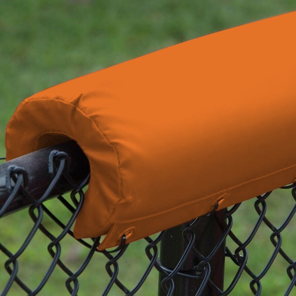 EnviroSafe 1" Thick x 6' Long Premium Baseball Fence Rail Top Padding - Orange