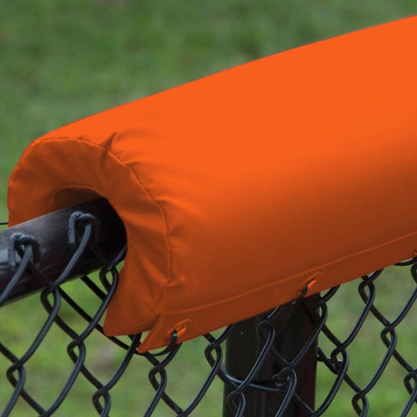 Envirosafe 1" Premium Vinyl Sewn Baseball Fence Rail Pad - Orange 10'