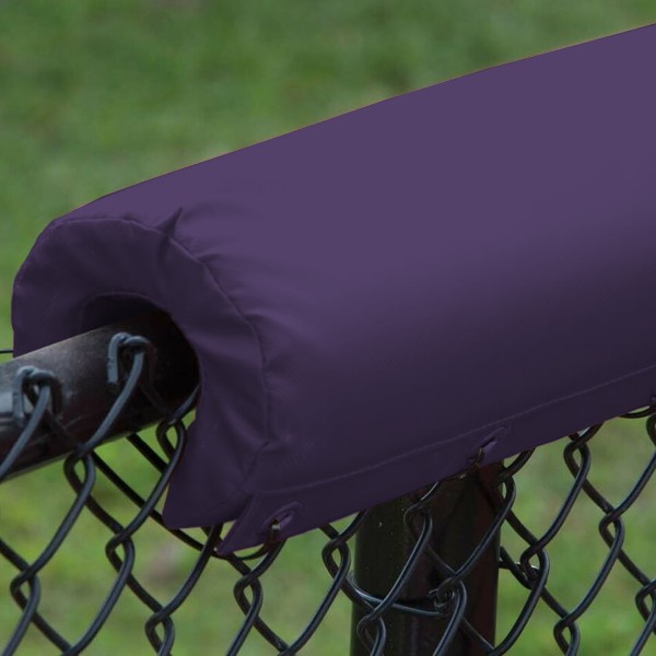 EnviroSafe 1" Thick x 8' Long Premium Baseball Fence Rail Top Padding - Purple