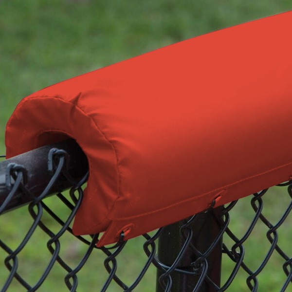 EnviroSafe 2" Thick x 8' Long Premium Baseball Fence Rail Top Padding - Red