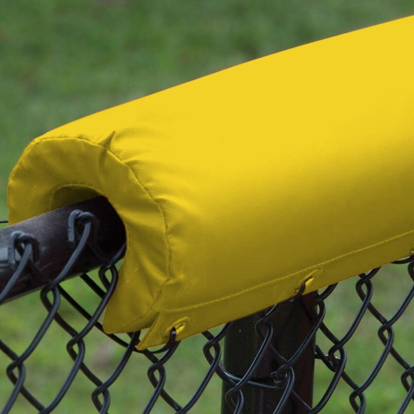 EnviroSafe 2" Thick x 6' Long Premium Baseball Fence Rail Top Padding - Yellow