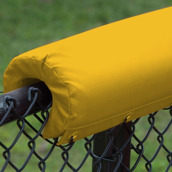 Envirosafe 2" Premium Vinyl Sewn Baseball Fence Rail Pad - Yellow 35'