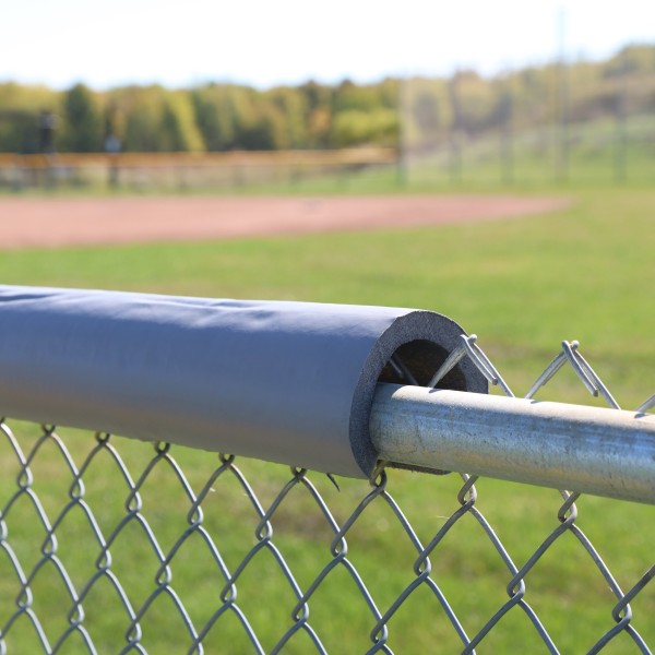 SafeFoam 8' Premium Baseball Fence Rail Foam Safety Padding - Gray (Default)