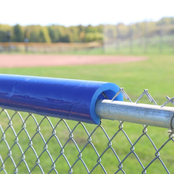 SafeFoam 8' Long Premium Tough Skin Rail Padding Baseball Fence Top Padding - Royal Blue