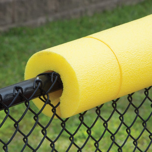 SafeFoam 8' Section of Rail Padding with Tough Skin For Baseball Chain Link Fence (Yellow)