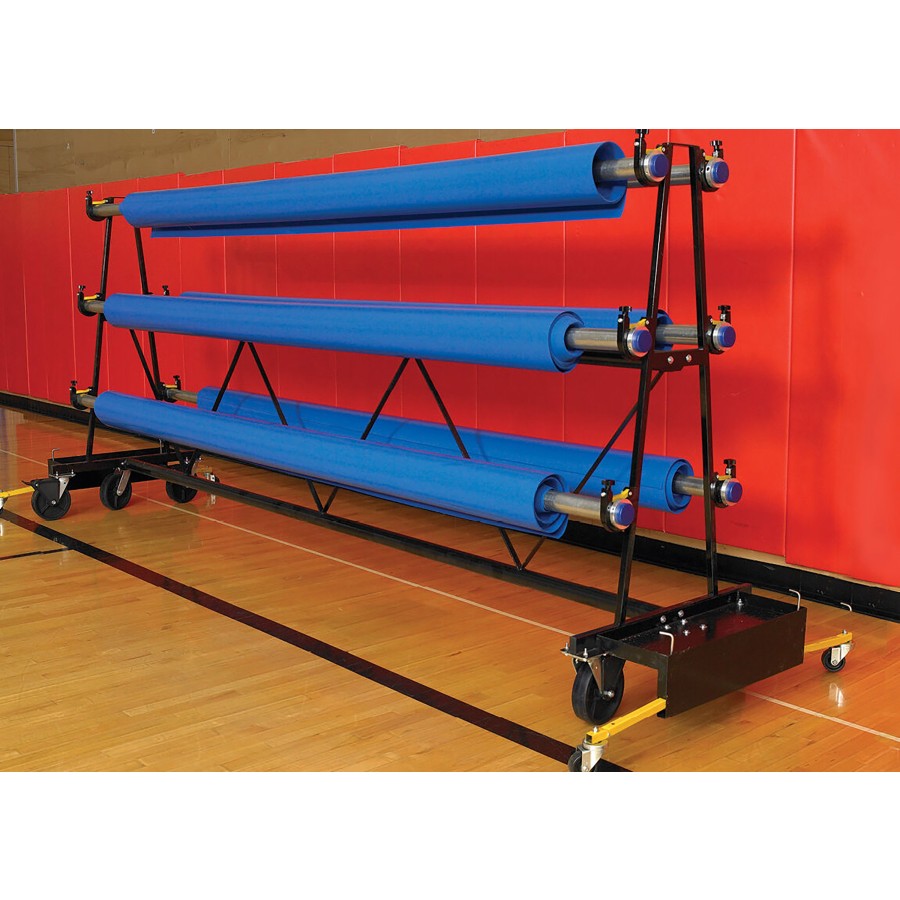 Cover Safety Rack GymGuard Mobile Premier Safety Storage Rack 6 Roller | Baseball Fence Store
