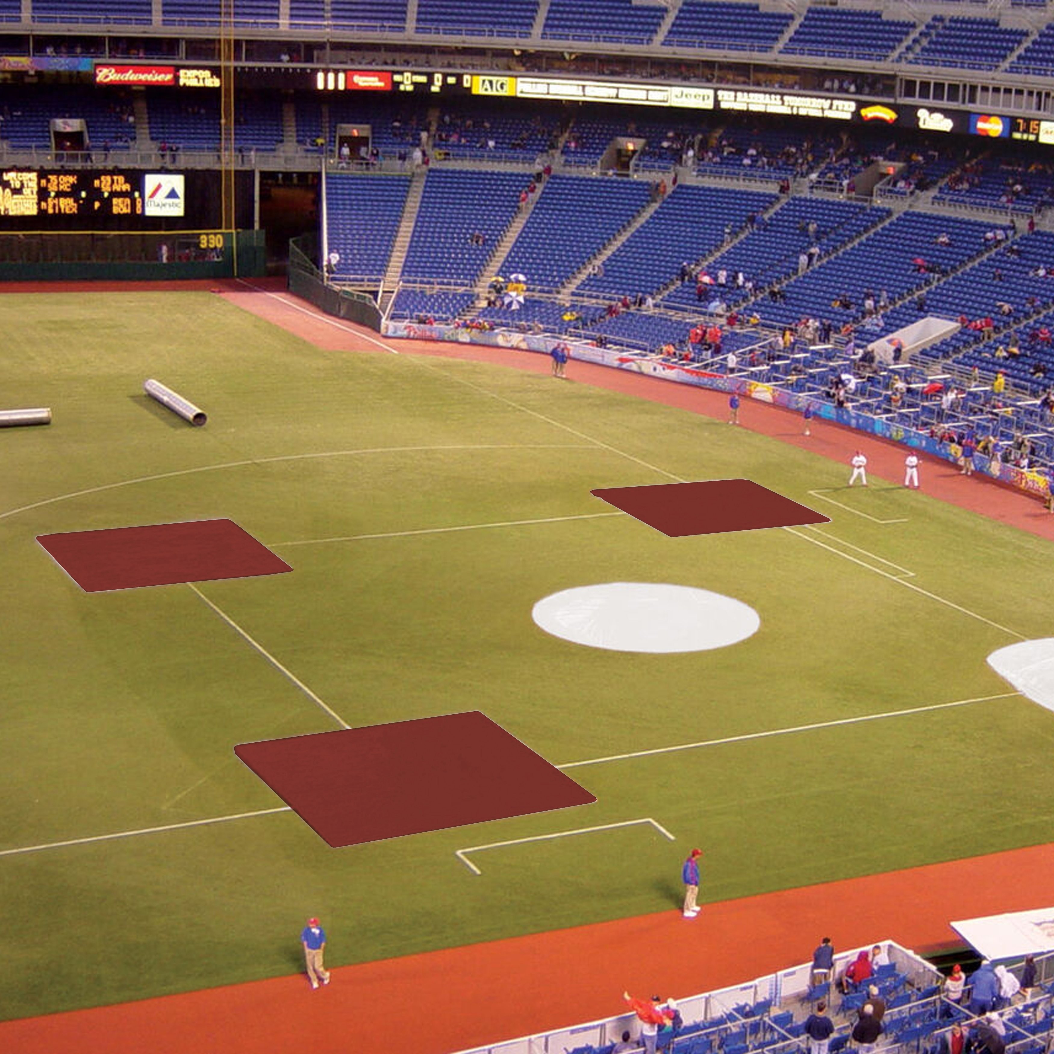 Fieldsaver 10' x 10' Sq. 18 Oz Baseball Field Spot Base Covers Set Of 3 ...