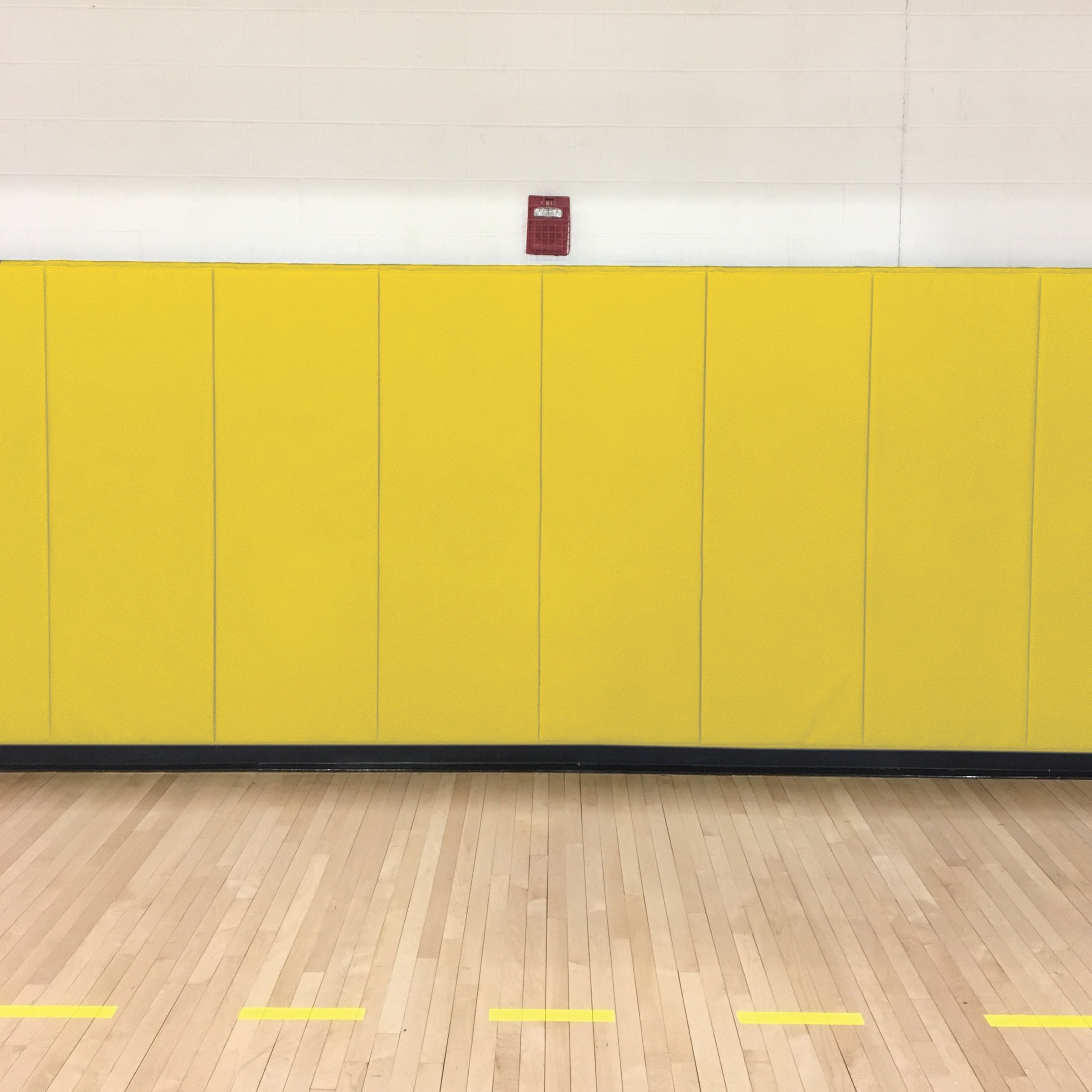 Yellow Padding Gym EnviroSafe Gymnasium Wall Padding 2' x 5' x 1.375