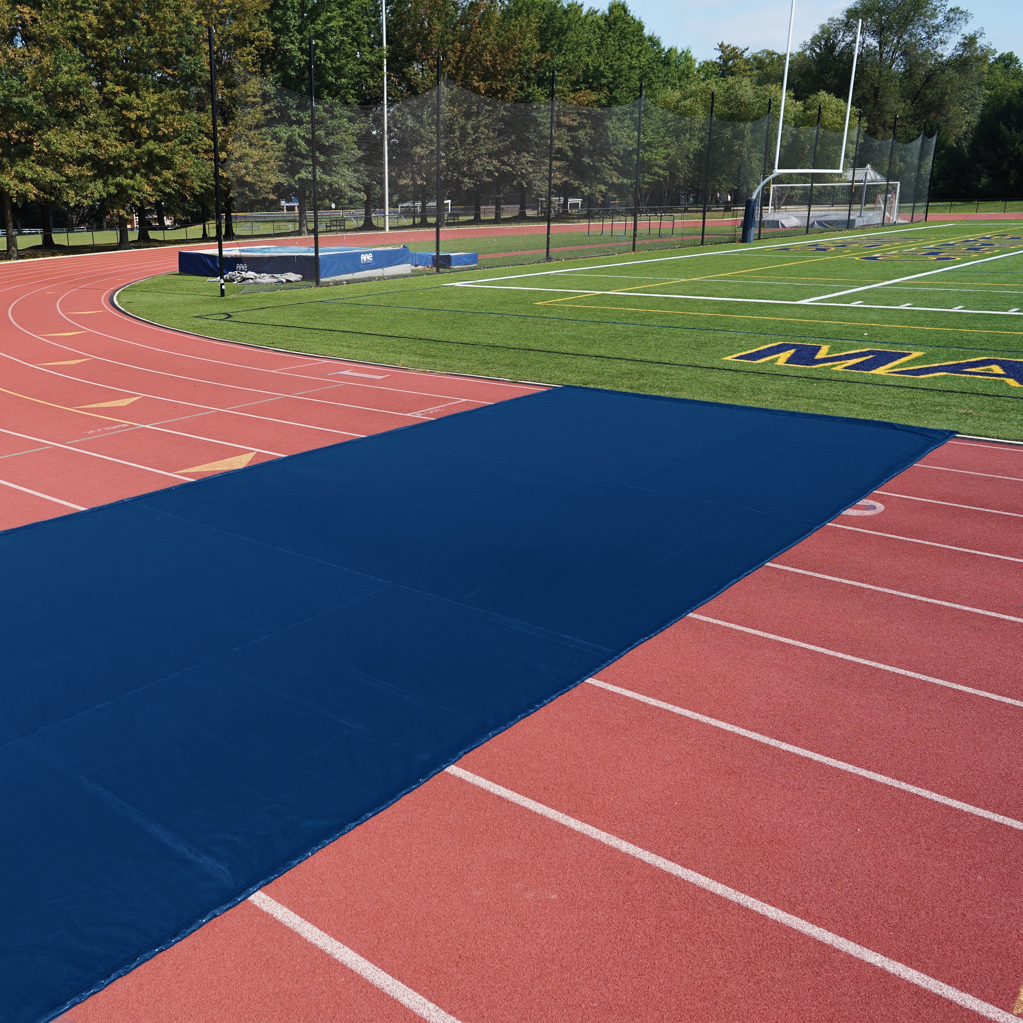 Armormesh 12' Width x 40' Length Weighted Track and Field Cover (16 oz ...