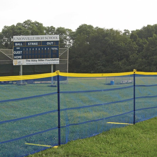 Grand Slam Heavy Duty Above Ground Portable Outfield Fencing Kit Includes Posts Every 5'