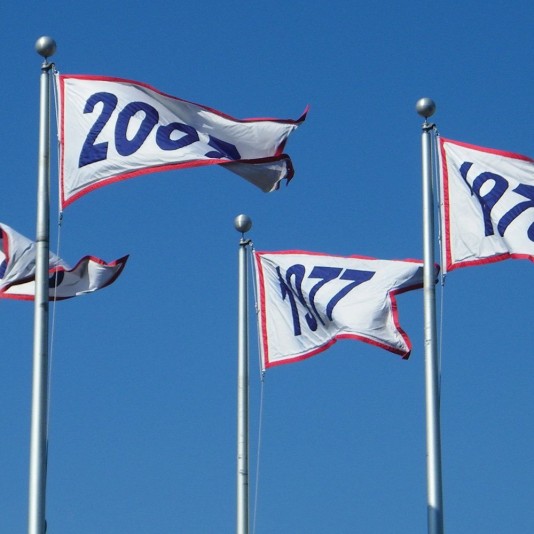 12' x 18' Outdoor Double-Sided Sports Flag (Customizable Color & Graphics)