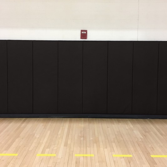 EnviroSafe Gymnasium Wall Padding 2' x 5' x 1.375" Extra-Firm Indoor Wall Pad (Black)