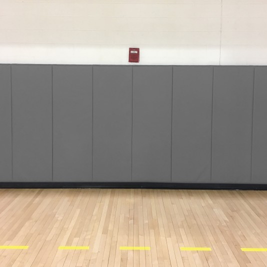 EnviroSafe Gymnasium Wall Padding 2' x 5' x 1.375" Extra-Firm Indoor Wall Pad (Gray)