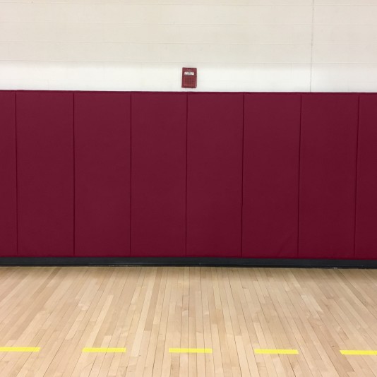 EnviroSafe Gymnasium Wall Padding 2' x 5' x 1.375" Extra-Firm Indoor Wall Pad (Maroon)