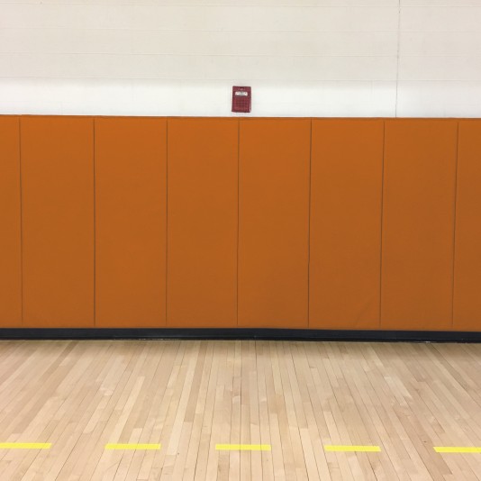 EnviroSafe Gymnasium Wall Padding 2' x 5' x 1.375" Extra-Firm Indoor Wall Pad (Orange)