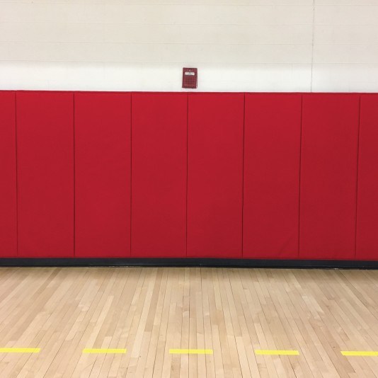 EnviroSafe Gymnasium Wall Padding 2' x 5' x 1.375" Extra-Firm Indoor Wall Pad (Red)