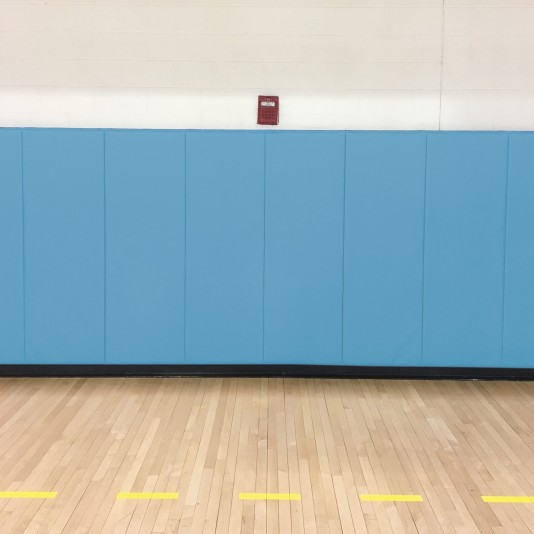 EnviroSafe Gymnasium Wall Padding 2' x 5' x 1.375" Extra-Firm Indoor Wall Pad (Sky Blue)