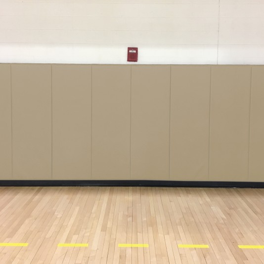 EnviroSafe Gymnasium Wall Padding 2' x 5' x 1.375" Extra-Firm Indoor Wall Pad (Tan)
