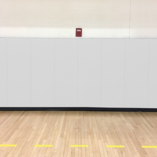 EnviroSafe Gymnasium Wall Padding 2' x 5' x 1.375" Extra-Firm Indoor Wall Pad (White)