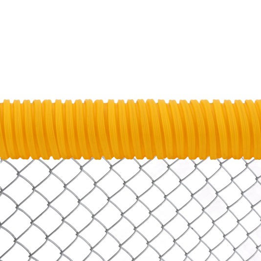 FenceCrown 100' Coil Roll of Baseball Field Chain Link Fence Topper (Athletic Gold)