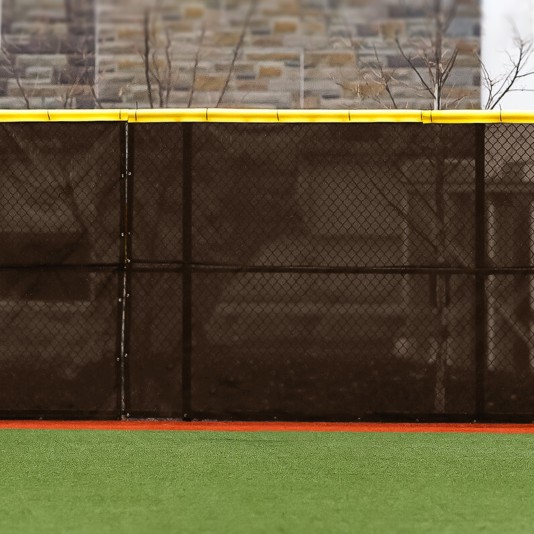 30ft L x 9ft H FenceMate Classic Baseball Vinyl Coated Polyester Winscreen - Brown