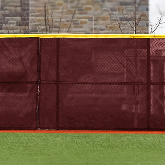 55ft L x 6ft H FenceMate Classic Baseball Vinyl Coated Polyester Winscreen - Maroon