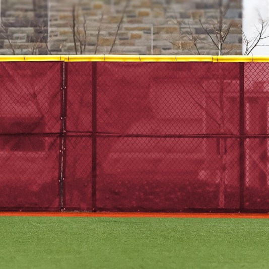 80ft L x 6ft H FenceMate Premium Baseball ArmorMesh Vinyl Coated Polyester Winscreen - Red