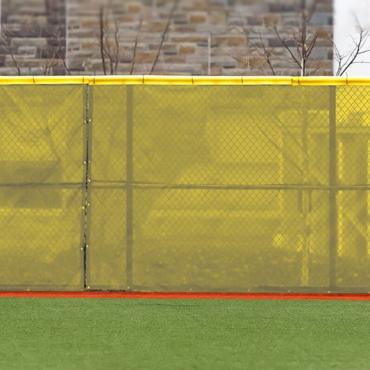 40ft L x 5ft H FenceMate Premium Baseball ArmorMesh Vinyl Coated Polyester Winscreen - Yellow