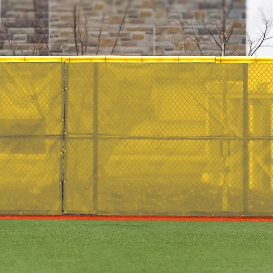 55ft L x 5ft H FenceMate Classic Baseball Vinyl Coated Polyester Winscreen - Yellow