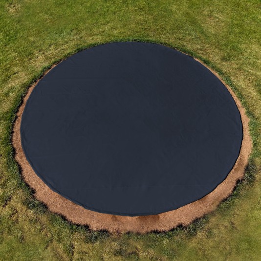 FieldSaver Endurcoat 10' Round Rain Spot Cover with 5 Stakes (18 oz Vinyl)  Navy Blue